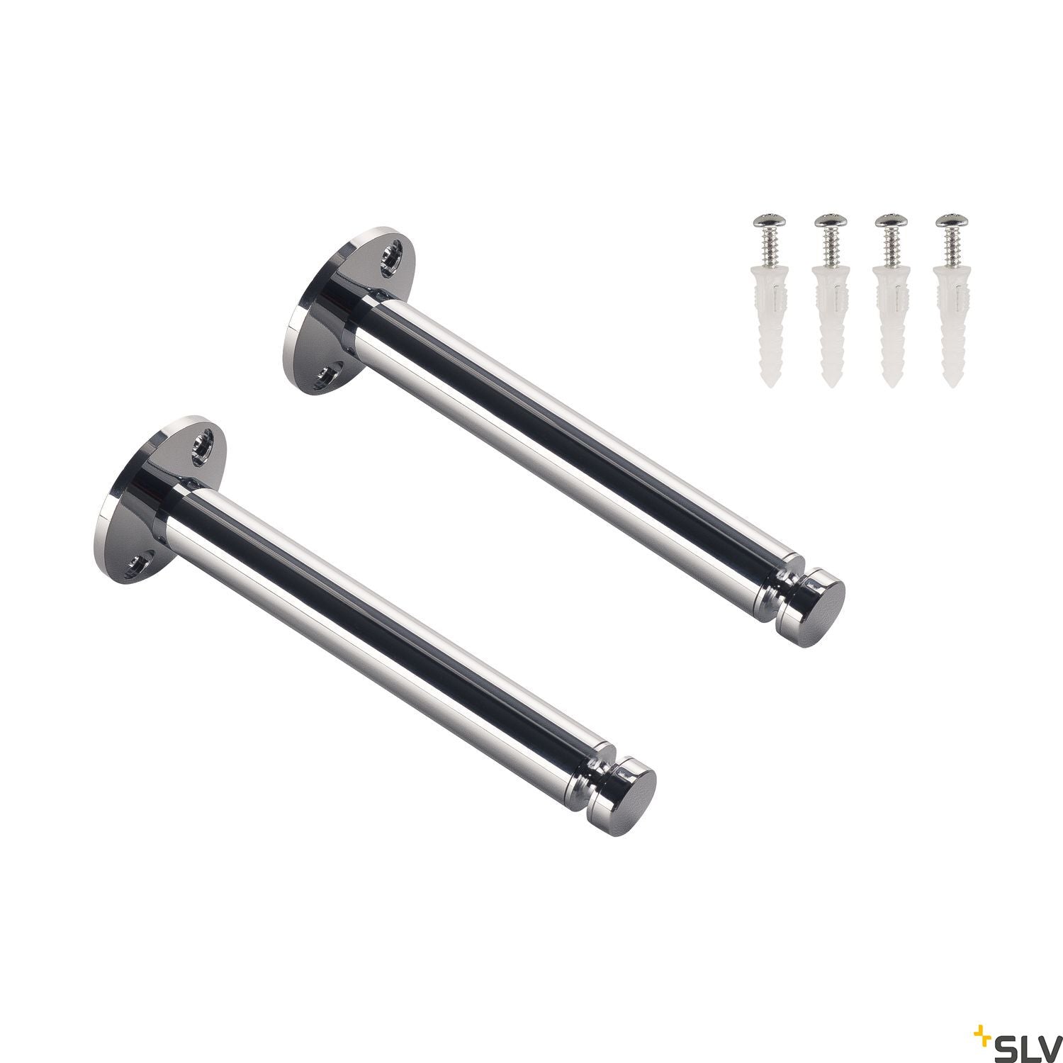 SLV Deflector for wire system, chrome, 2 pieces, 16.2cm, with pulley 186642