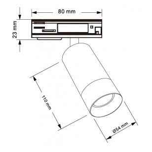 Black Track Light Fitting Shooter GU10 - Single Circuit Track Light Matt Black Honeycombed Louvre