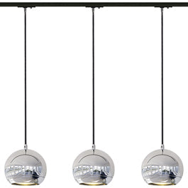 SLV 143620TK3 Light Eye ES111 Pendant 75W 3 Light Track Kit Chrome & Black
