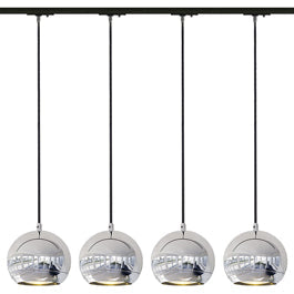SLV 143620TK4 Light Eye ES111 Pendant 75W 4 Light Track Kit Chrome & Black