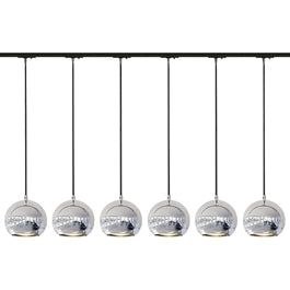 SLV 143620TK6 Light Eye ES111 Pendant 75W 6 Light Track Kit Chrome & Black
