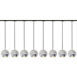 SLV 143620TK8 Light Eye ES111 Pendant 75W 8 Light Track Kit Chrome & Black