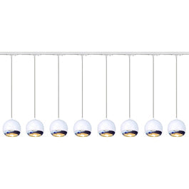 SLV 143621TK8 Light Eye ES111 Pendant 75W 8 Light Track Kit Chrome & White