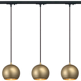 SLV 143623TK3 Light Eye ES111 Pendant 75W 3 Light Track Kit Brass & Black