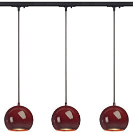 SLV 143626TK3 Light Eye ES111 Pendant 75W 3 Light Track Kit Wine Red & Black