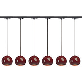 SLV 143626TK6 Light Eye ES111 Pendant 75W 6 Light Track Kit Wine Red & Black
