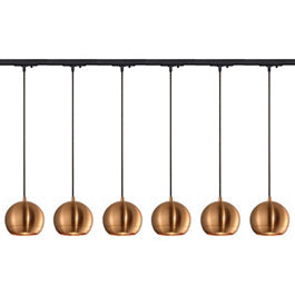 SLV 143629TK6 Light Eye ES111 Pendant 75W 6 Light Track Kit Copper & Black