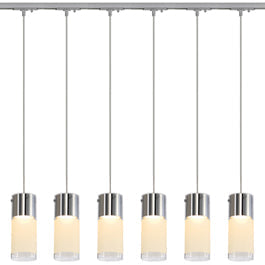 SLV 143904TK6 Commo PD-1 Pendant 13W 6 Light Track Kit Silver Grey