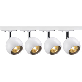 SLV 144011TK4 Light Eye 1 GU10 Spot 50W 4 Light Track Kit Chrome & White