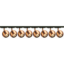 SLV 144019TK8 Light Eye 1 GU10 Spot 50W 8 Light Track Kit Copper & Black