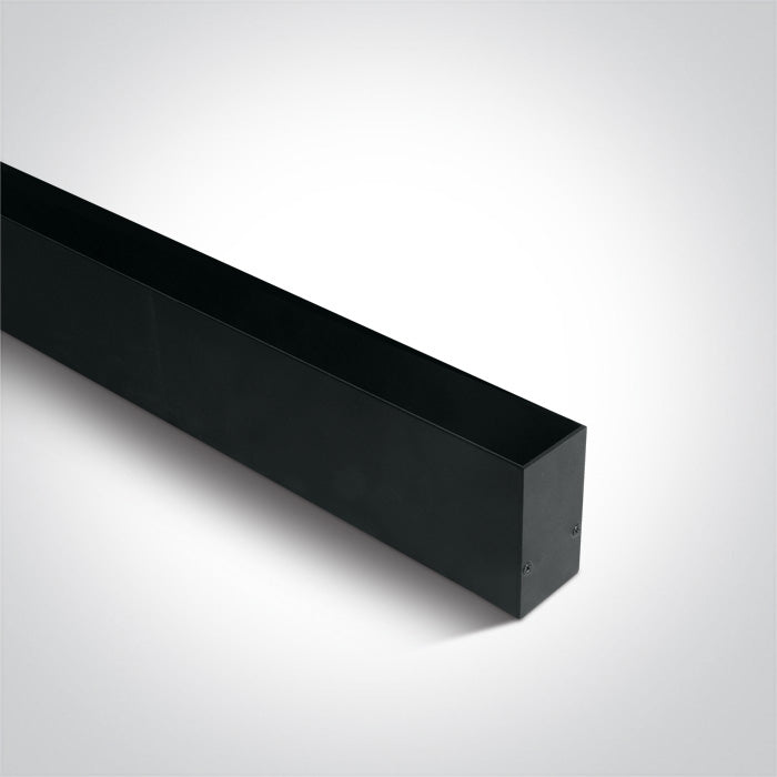 One Light 42001/B 1 meter Black Surface 48V Magnetic Track System c/w End Caps and Infills