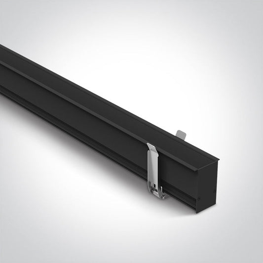 One Light 42001R/B  1 meter Recessed Black 48V Magnetic Track System ON/OFF and DALI 48V