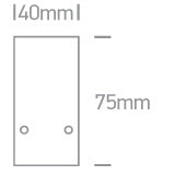 One Light 42002/B 2 meter Black Surface 48V Magnetic Track System c/w End Caps and Infills - Track Lighting Company