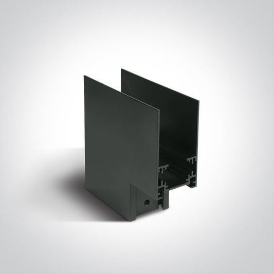 One Light 42012C/B Black Corner Wall to Wall (Outer) for 42001 / 42002 48V Magnetic Track System