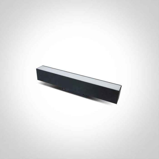 One Light 42100AL/B/W BLACK 15W LINEAR LIGHT WW 48V IP20 DALI MAXI