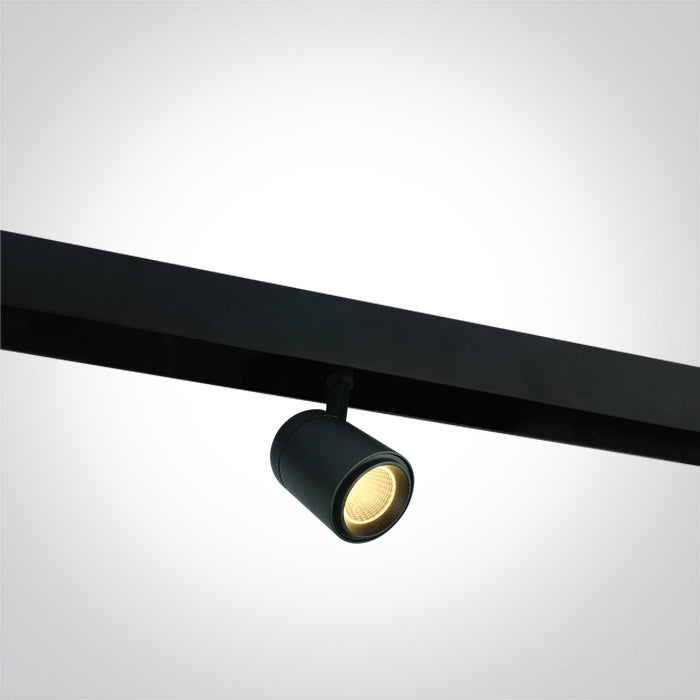 One Light 42114A/B/W 12W Black Track Spot Light for 48v Magnetic Track Light System