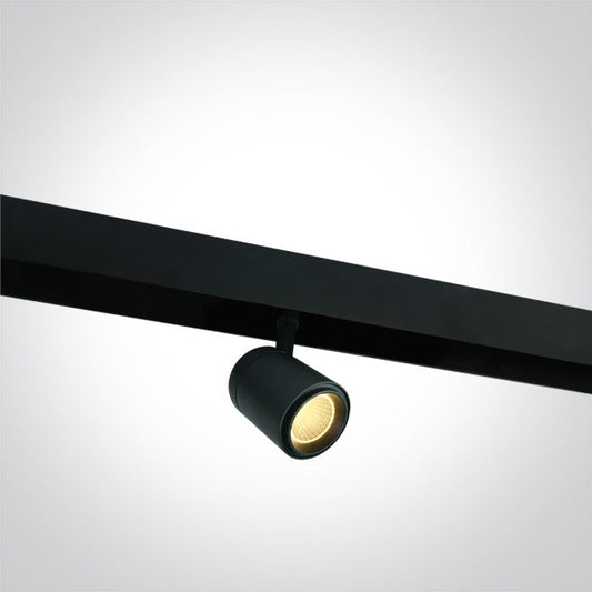 One Light 42114A/B/W 12W Black Track Spot Light for 48v Magnetic Track Light System
