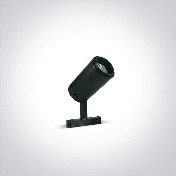 One Light 42114B/B/W 24W Black Track Spot Light for 48v Magnetic Track Light System - Track Lighting Company