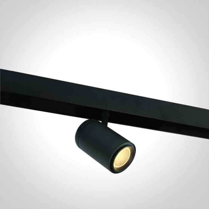 One Light 42114BL/B/W Dali 24W Black Track Spot Light for 48v Magnetic Track Light System