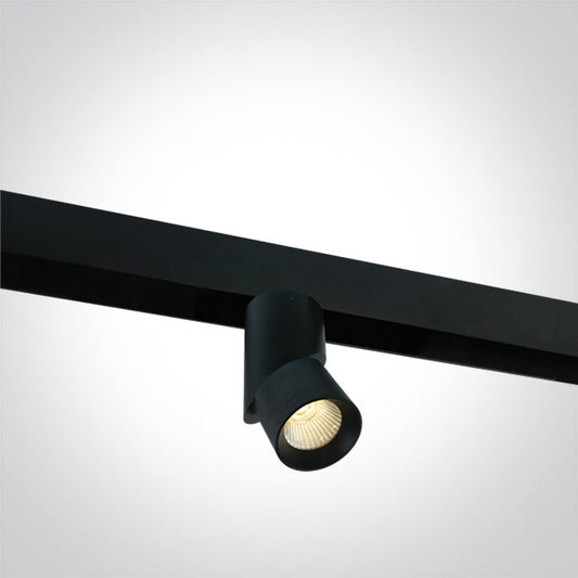 One Light 42116C/B/W 15W Black Track Spot Light for 48V Magnetic Track Light System