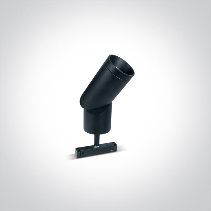 One Light 42116C/B/W 15W Black Track Spot Light for 48V Magnetic Track Light System - Track Lighting Company