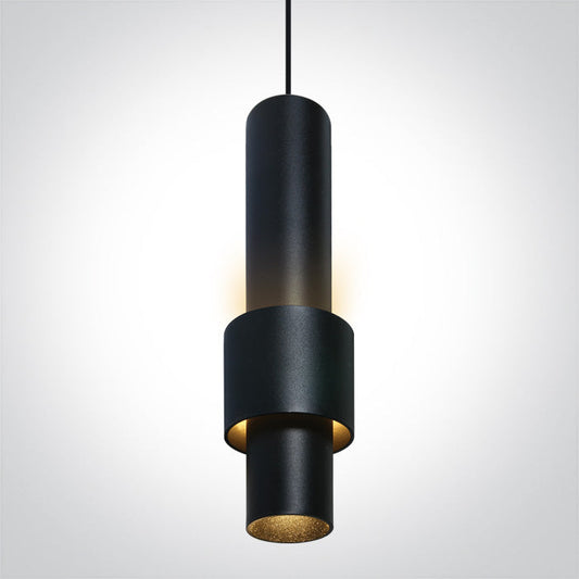 One Light 42132L/B/W BLACK 7W PENDANT WW 48V IP20 DARK LIGHT DALI MINI/MIDI/MAXI/P&P