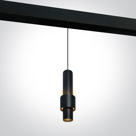 One Light 42132L/B/W BLACK 7W PENDANT WW 48V IP20 DARK LIGHT DALI MINI/MIDI/MAXI/P&P