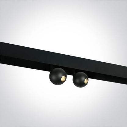 Twin 7W Sphere Track Spot for 48V Magnetic Track Light System
