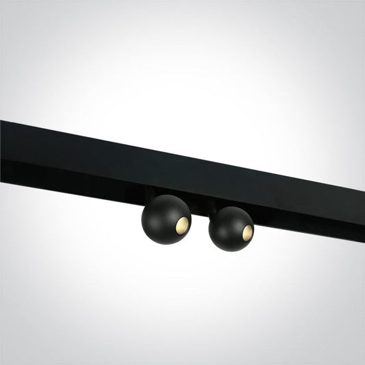 One Light 42134A/B/W Twin 7W Sphere Track Spot for 48V Magnetic Track Light System