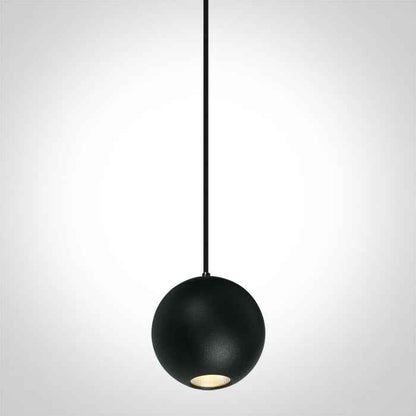 One Light 42134B/B/W 7W Sphere Pendant Light for 48V Magnetic Track Lighting System