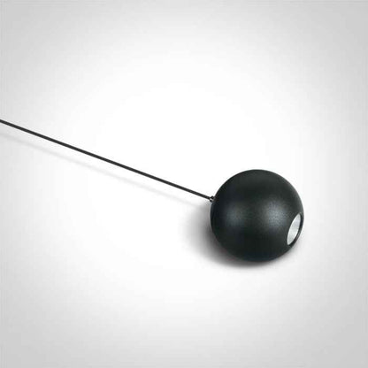 One Light 42134B/B/W 7W Sphere Pendant Light for 48V Magnetic Track Lighting System