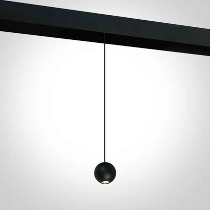 One Light 42134B/B/W 7W Sphere Pendant Light for 48V Magnetic Track Lighting System