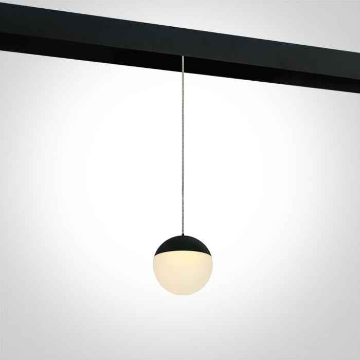 One Light 42136/B/W 10W Sphere Pendant Light for 48V Magnetic Track Lighting System