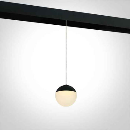 One Light 42136/B/W 10W Sphere Pendant Light for 48V Magnetic Track Lighting System