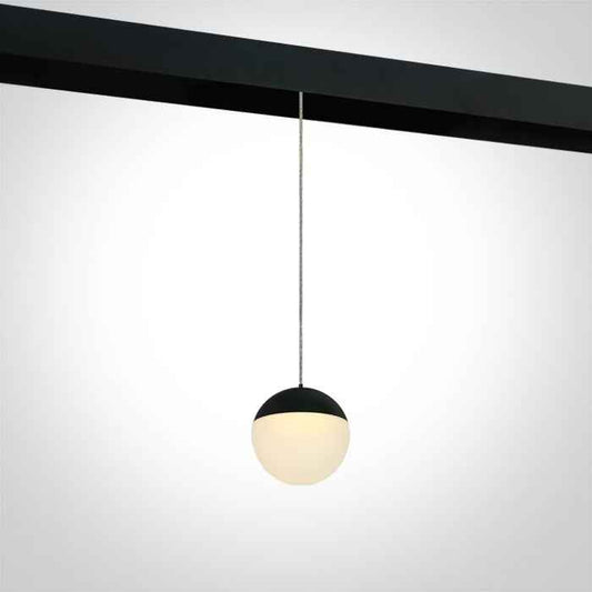 One Light 42136/B/W 10W Sphere Pendant Light for 48V Magnetic Track Lighting System