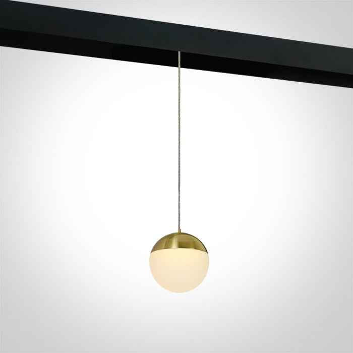 One Light 42136/B/W 10W Sphere Pendant Light for 48V Magnetic Track Lighting System