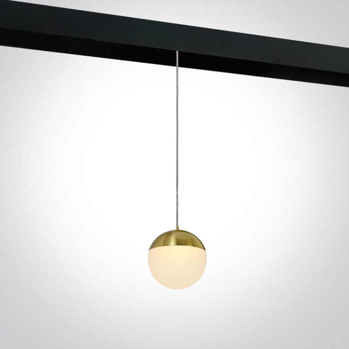 One Light 42136/BBS/W BRUSHED BRASS PENDANT 10W WW 48V IP20 MINI/MIDI/MAXI/P&P