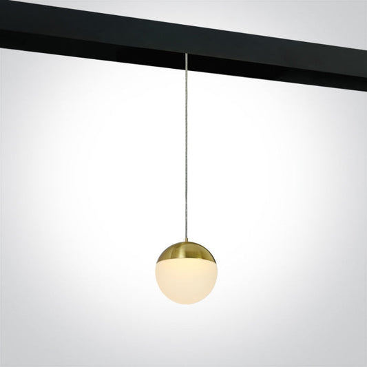 One Light 42136/BBS/W BRUSHED BRASS PENDANT 10W WW 48V IP20 MINI/MIDI/MAXI/P&P