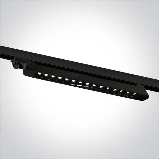One Light 65024TA/B/W BLACK SMD LED 15x1W WW 30deg LINEAR TRACK LIGHT ADJUSTABLE 230V