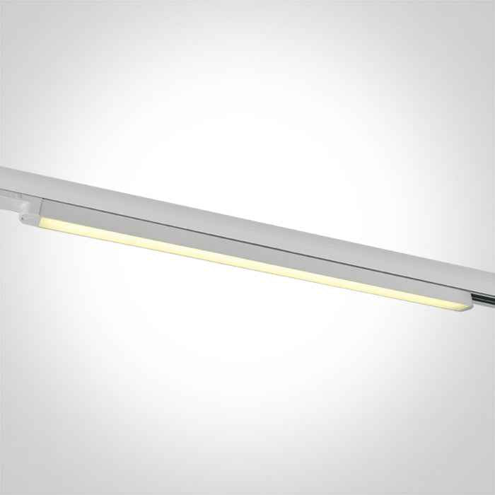 One Light 65025T/W/V WHITE 25W CCTV LINEAR TRACK LIGHT 100-240V