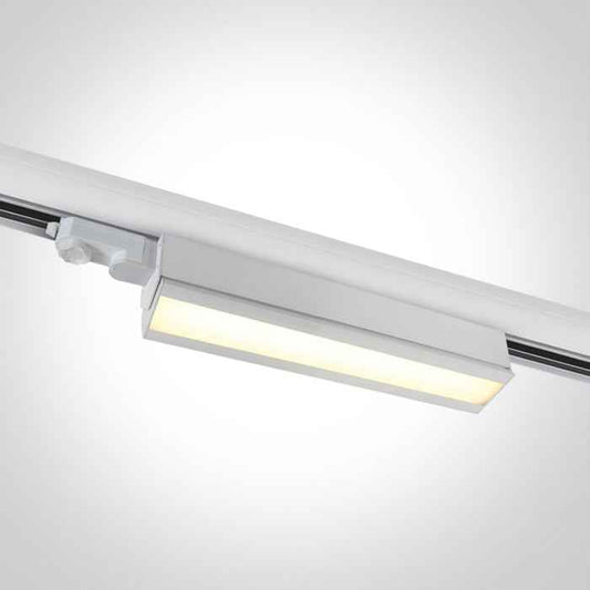 One Light 65026T/W/V WHITE 40W CCTV TRACK LIGHT ADJUSTABLE 230V
