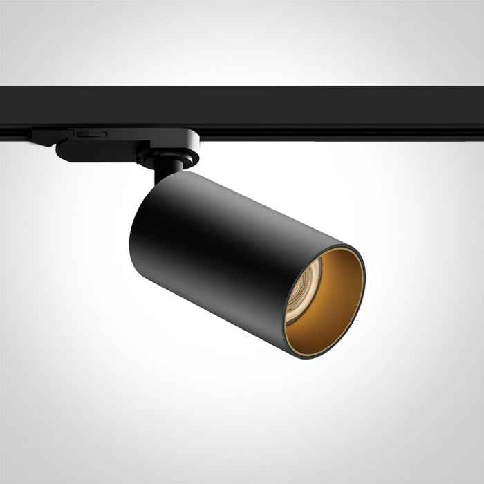 One Light 65105DT/B BLACK 10W GU10 TRACK SPOT 100-240V