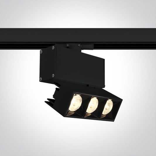 One Light 65306BT/B/W BLACK TRACK LIGHT ADJUSTABLE 12W WW 38deg IP20 230V