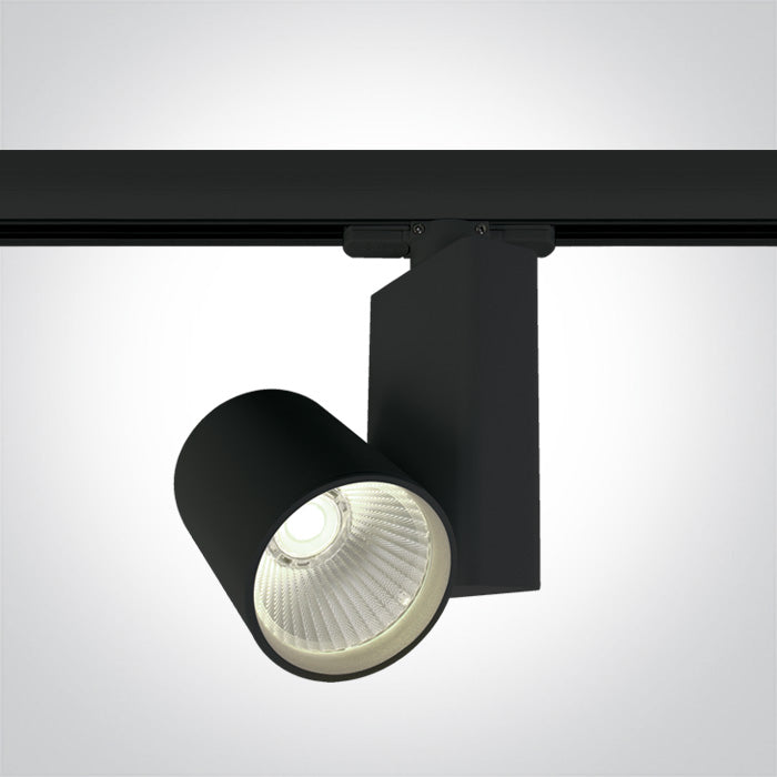 One Light 65611NT/B/C BLACK COB LED 15W CW TRACK SPOT 230V – Track ...