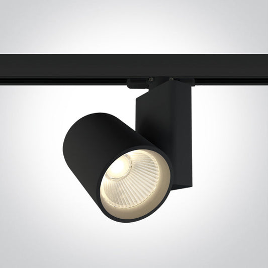 One Light 65612NT/B/W BLACK COB LED 30W WW TRACK SPOT 230V