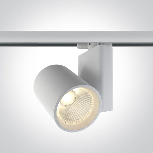 One Light 65614NT/W/W WHITE COB LED 42W WW TRACK SPOT 230V