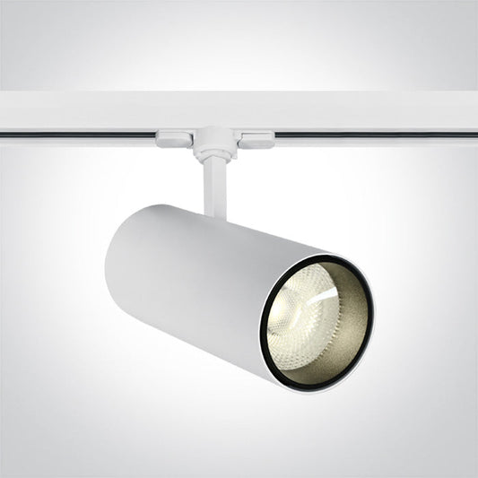 One Light 65642CT/W/C WHITE COB LED 30W CW TRACK SPOT 38deg 230V