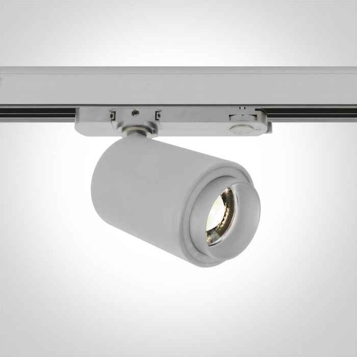 One Light 65650BT/W/W WHITE COB 20W WW TRACK SPOT 20-60deg ADJUSTABLE BEAM 230V