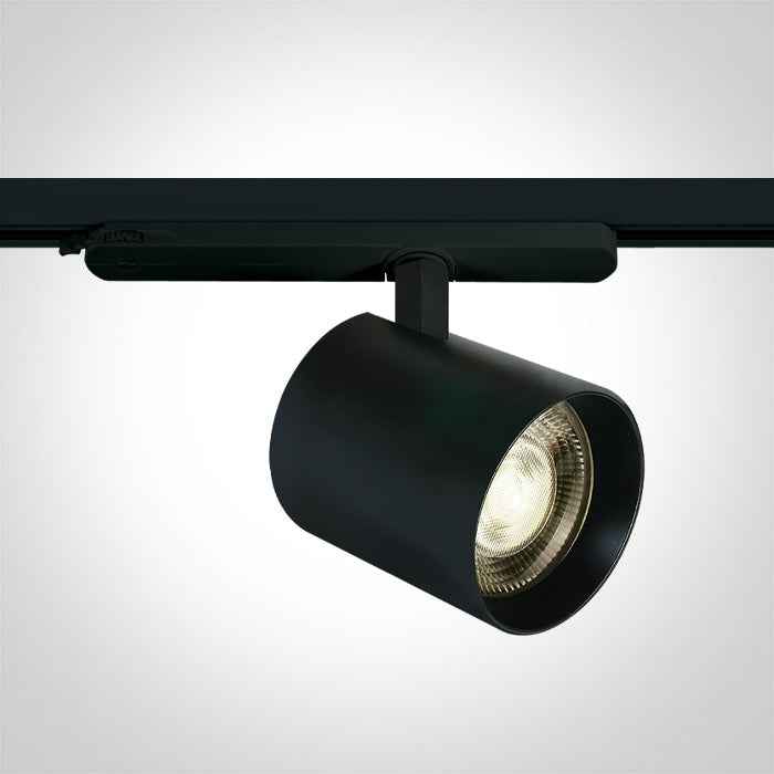Black 3 Circuit Tracklight 20W/25W/30W/35W Adjustable power DIMMABLE Warm White LED CRI9 65660BTT/W/W
