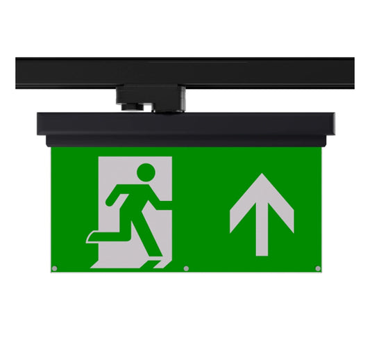 emergency Track exit sign Light multidirectional 2.7W 6000K 3-Circuit LED non- maintained Black